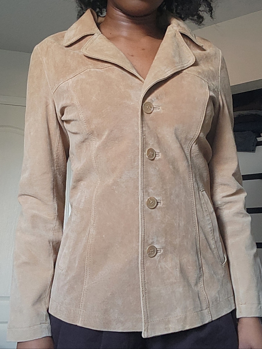 Danier Tan Suede Leather Jacket / Blazer